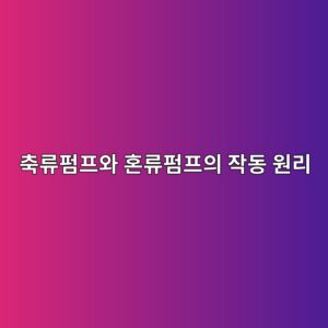 축류펌프와 혼류펌프의 작동 원리 1 ecb695eba598ed8e8ced9484ec9980 ed98bceba598ed8e8ced9484ec9d98 ec9e91eb8f99 ec9b90eba6ac 1786602772